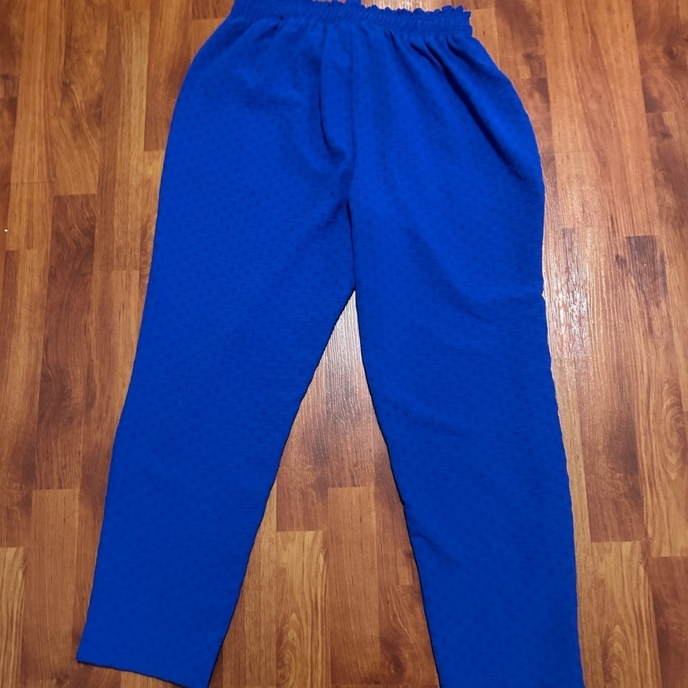 Soho Royal Blue High Wasted Lightweight Pants - Picture 2 of 8
